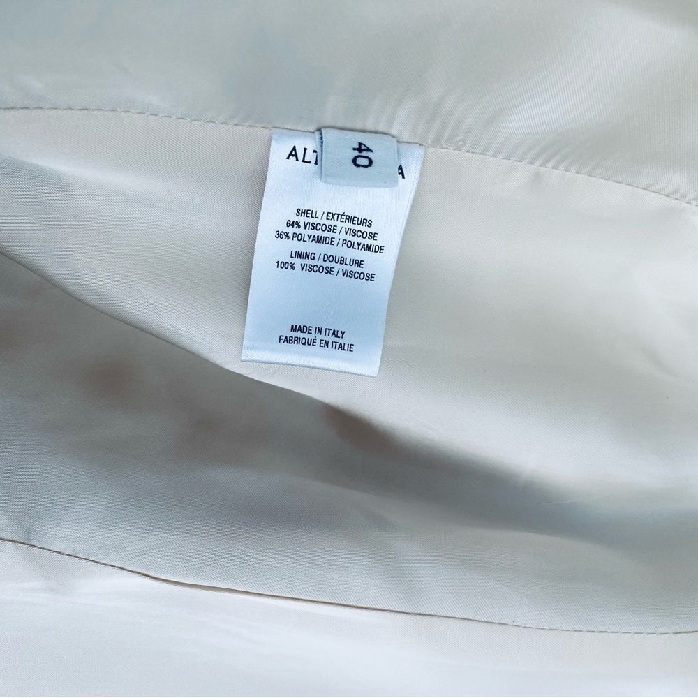 Altuzarra Ray Satin Jersey Blazer Antique Pearl SZ 40 - Picture 9 of 13